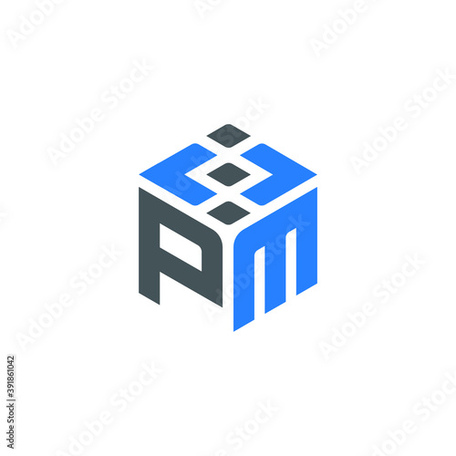 PM Letter Modern Eye Catchy Logo and Icon Editable Vector for Website Favicon 