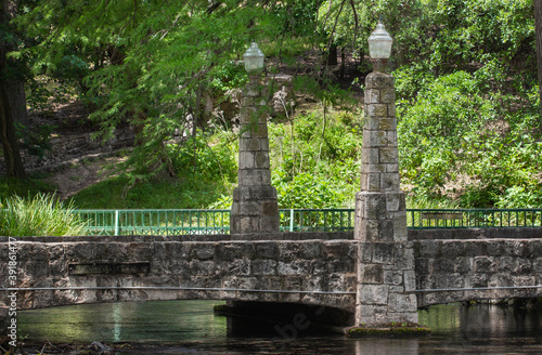 Old stone bridge in park