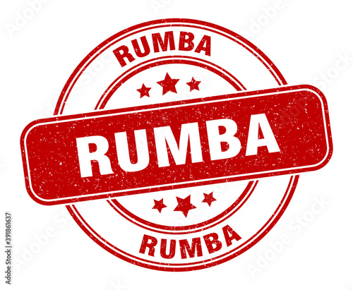 rumba stamp. rumba label. round grunge sign