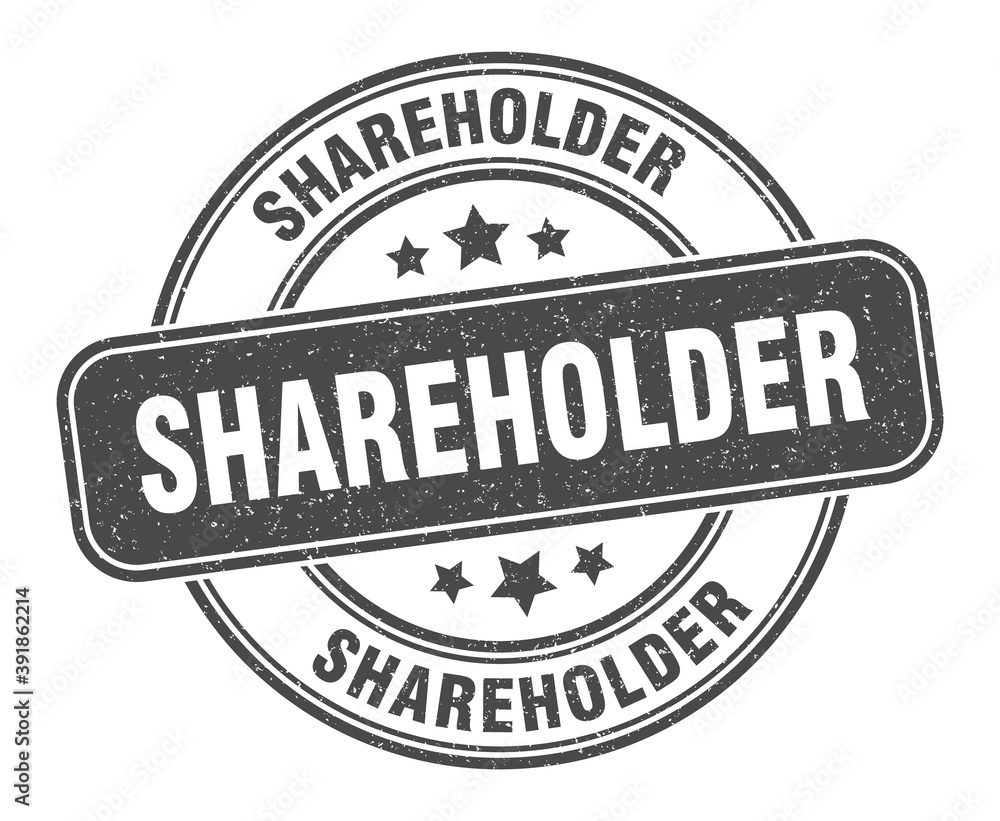 Fototapeta premium shareholder stamp. shareholder label. round grunge sign