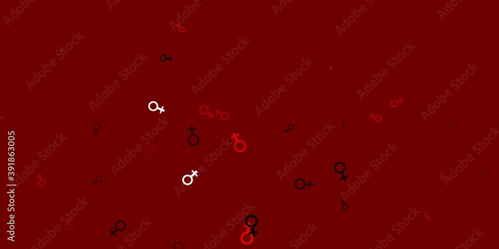 Light Orange vector pattern with feminism elements. Light Orange vector pattern with feminism elements.