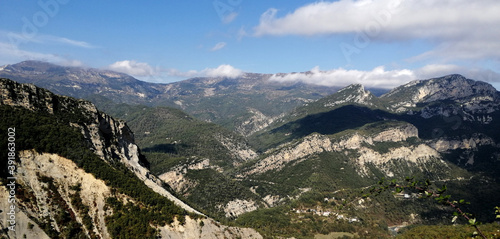 Beautiful mountain panorama at l Est  ron 10
