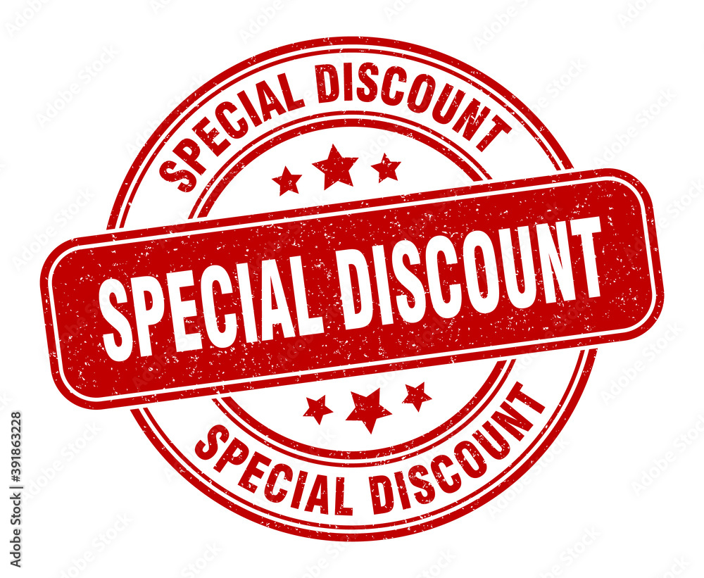 special discount stamp. special discount label. round grunge sign