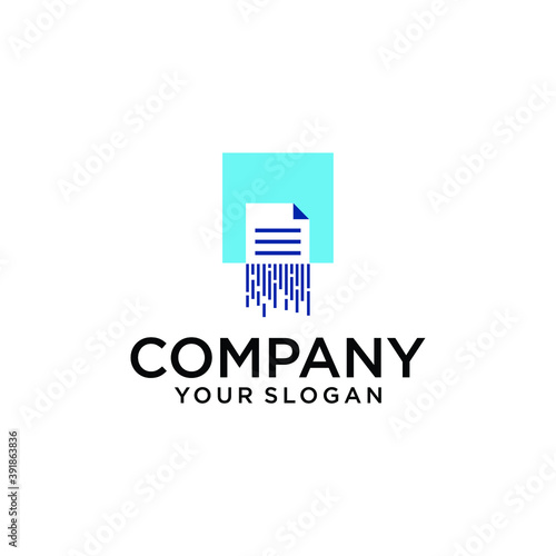 Digital document logo illustration design vector template