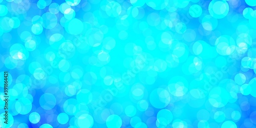 Light BLUE vector template with circles.