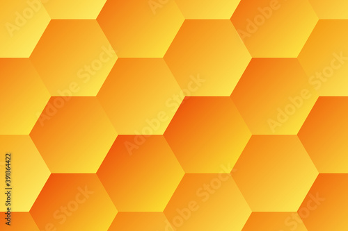 Yellow  orange honeycomb  hexagon  illustration  background  design for business  illustration  web  landing page  wallpaper.