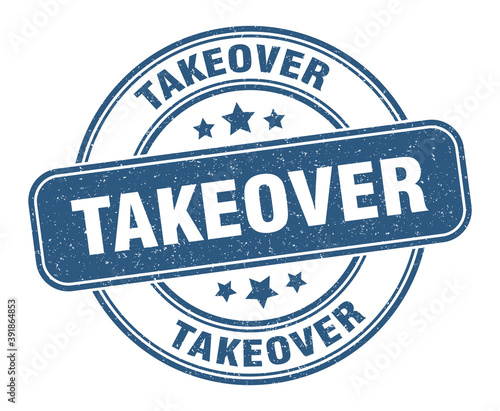 takeover stamp. takeover label. round grunge sign