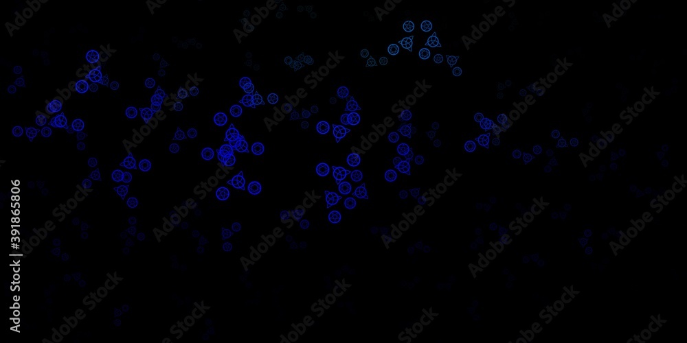 Dark Blue, Green vector template with esoteric signs. Dark Blue, Green vector template with esoteric signs.