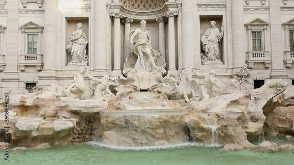 The marvellous Trevi Fountain (Fontana di Trevi) in Rome on a sunny day, Italy. The marvellous Trevi Fountain (Fontana di Trevi) in Rome on a sunny day, Italy.