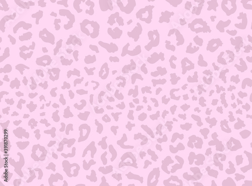 Seamless leopard fur pattern. Leopard print background. Textile print design. Stylish vector rose illustration