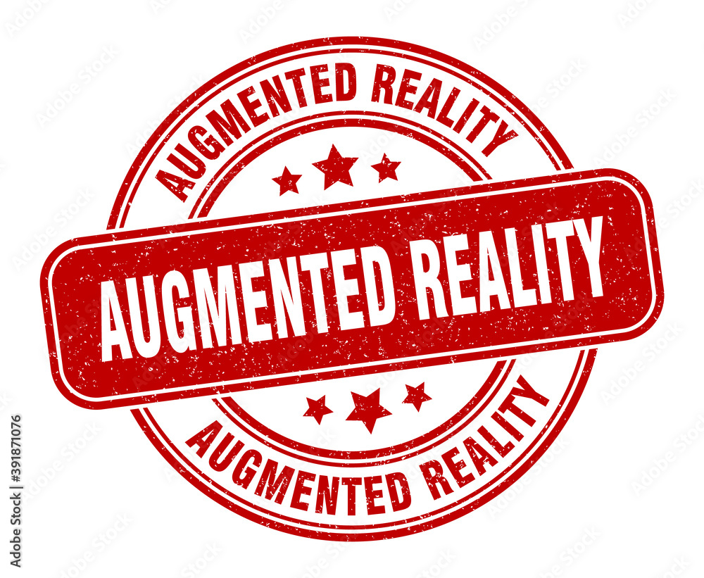 augmented reality stamp. augmented reality label. round grunge sign augmented reality stamp. augmented reality label. round grunge sign