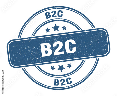 b2c stamp. b2c label. round grunge sign