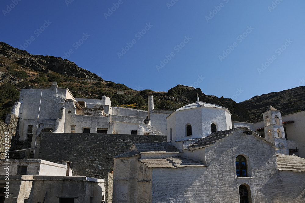 Monastery PanachrantouGreece, Andros island. Cyclades Greece.
