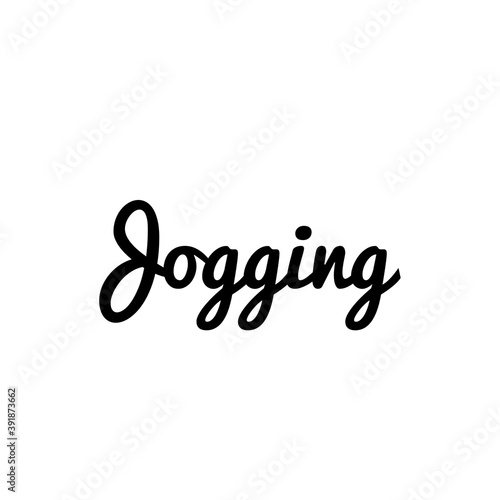 ''Jogging'' Lettering Illustration for Sportswear Design