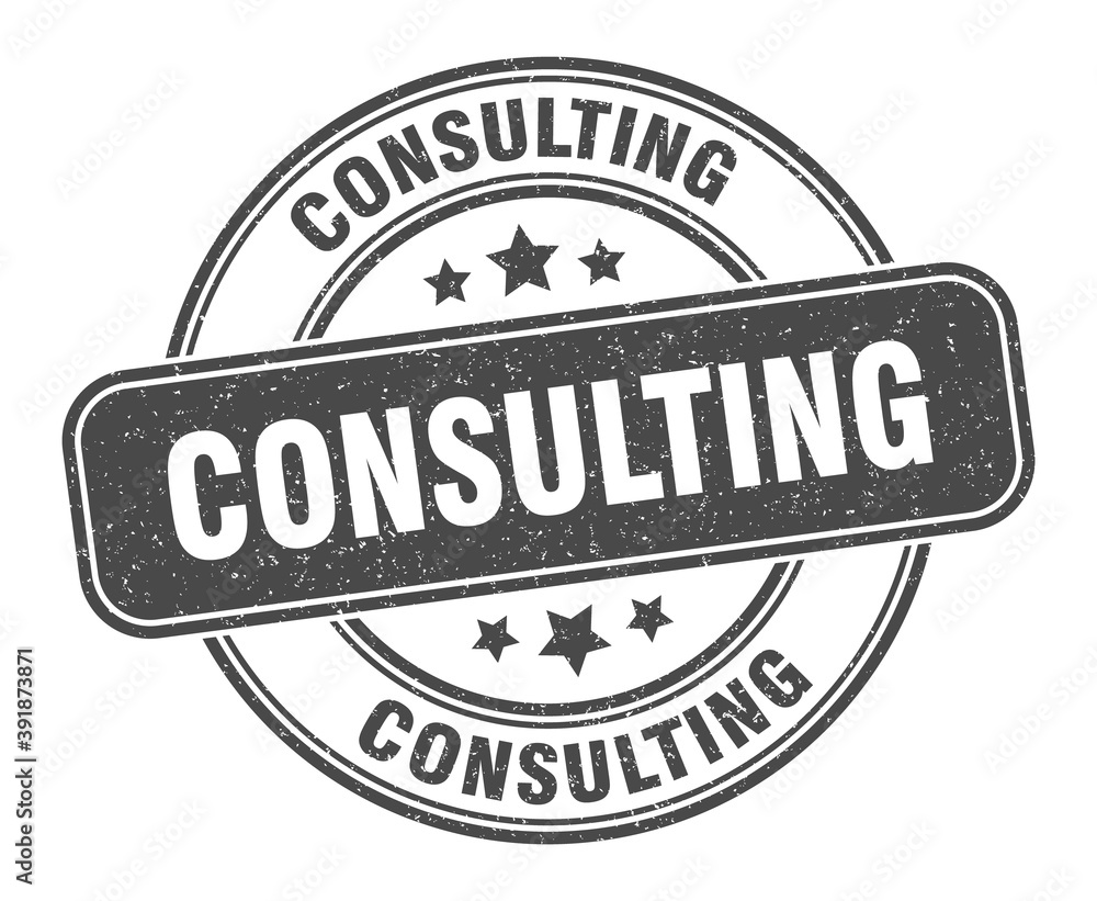 Fototapeta premium consulting stamp. consulting label. round grunge sign