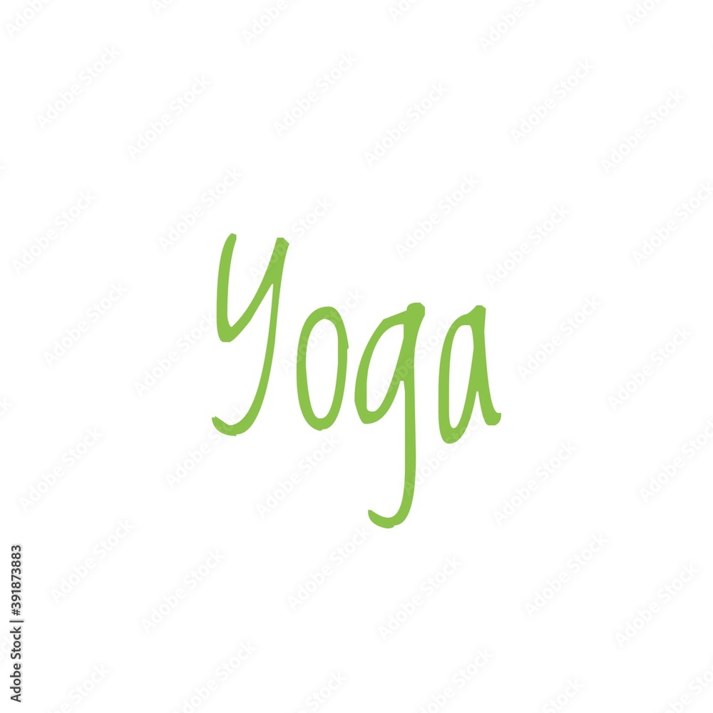 Plakat ''Yoga'' Lettering Illustration for Poster/Flyer/Graphic Design Development