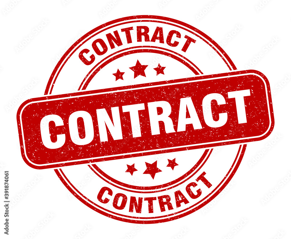 contract stamp. contract label. round grunge sign contract stamp. contract label. round grunge sign