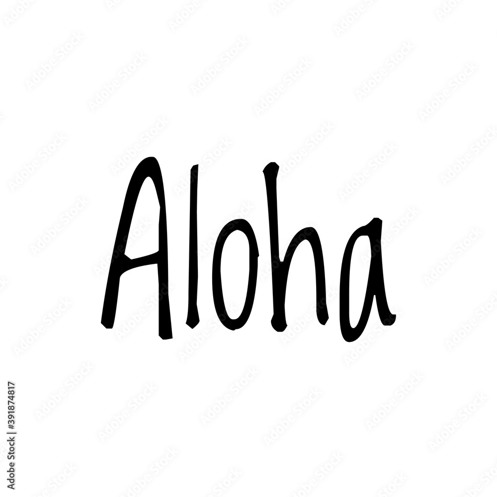 ''Aloha'' Lettering Illustration ''Aloha'' Lettering Illustration