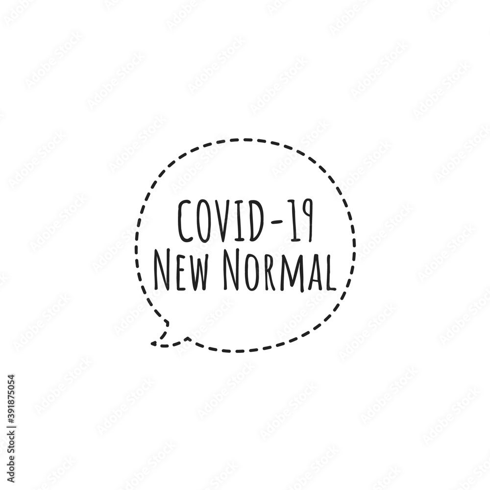''Covid-19 New Normal'' Lettering Illustration ''Covid-19 New Normal'' Lettering Illustration