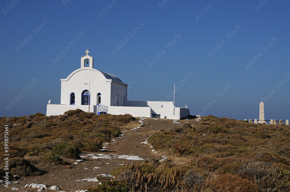Chapel Saint triada.Andros island.Greece