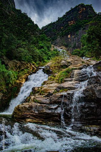 Beautiful waterfall in Sri Lanka