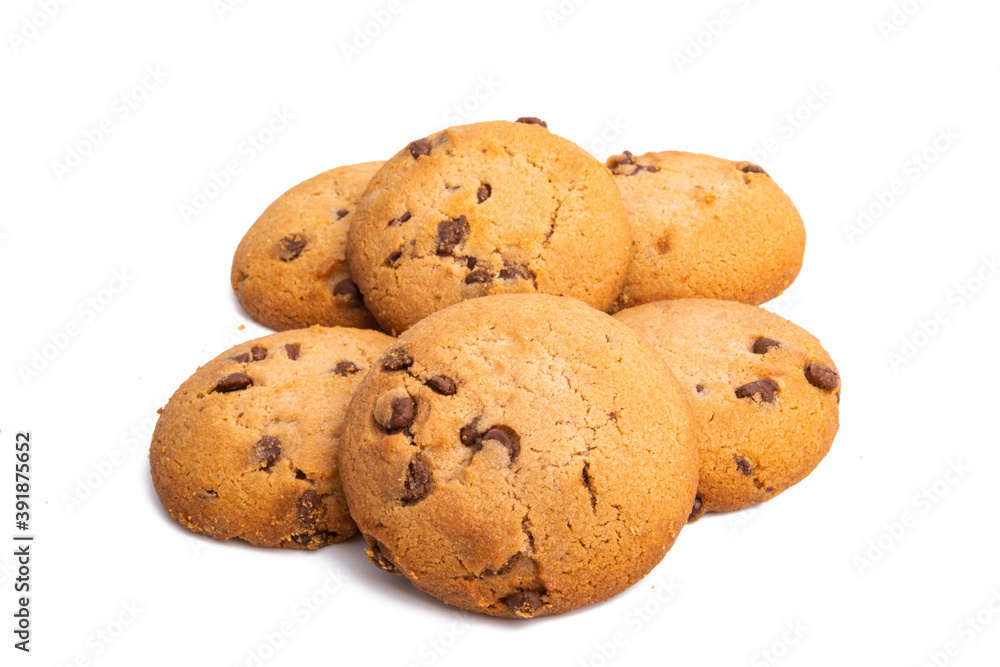 chocolate chip cookie isolated chocolate chip cookie isolated