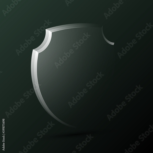 Protected guard shield concept. Safety badge, protection icon. Privacy colorful banner shield. Security label. Defense tag. Presentation shining sticker shield. Defense safeguard sign. badge