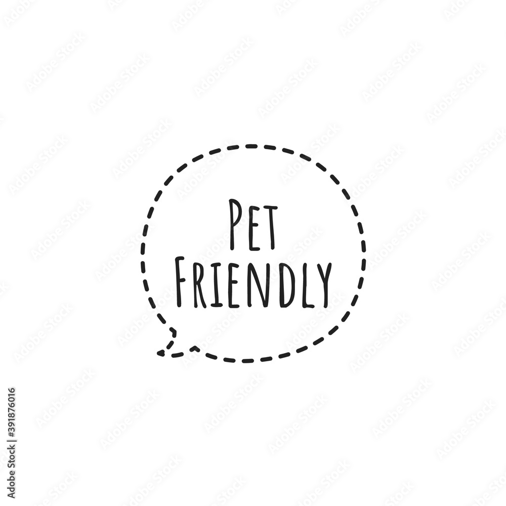 ''Pet friendly'' Word Lettering Illustration ''Pet friendly'' Word Lettering Illustration