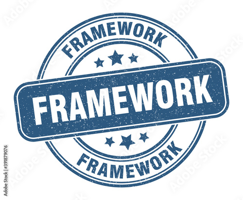 framework stamp. framework label. round grunge sign