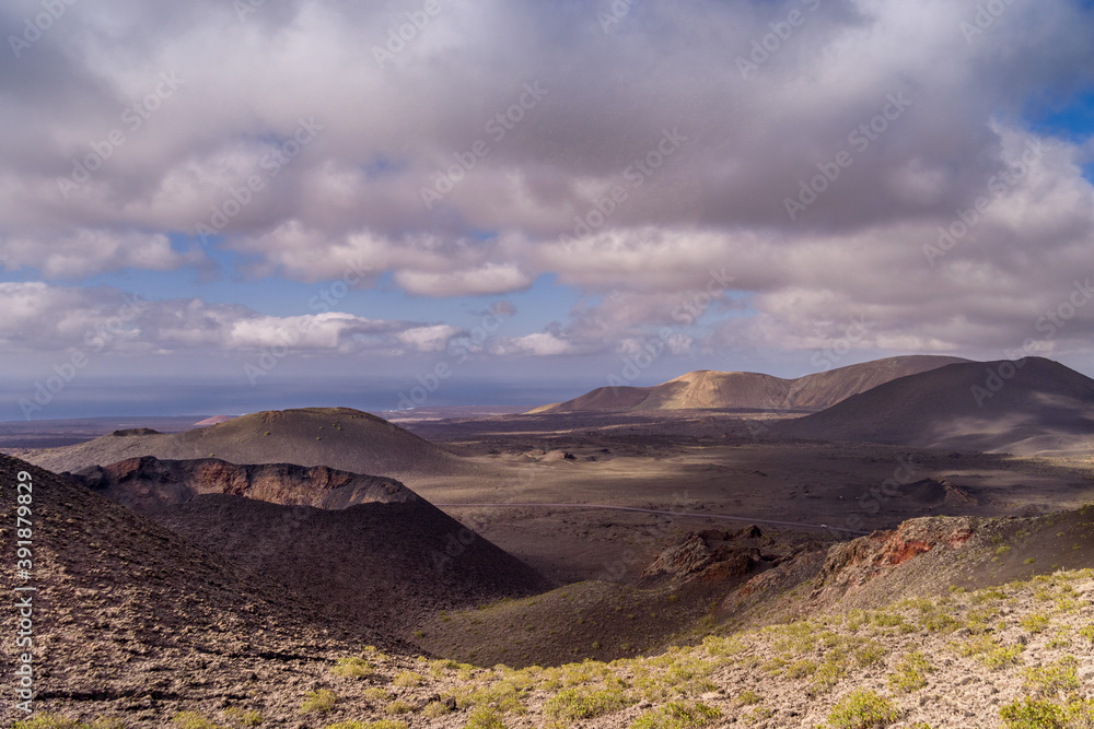 Volcanic area of Timanfaya. Landscape like on the moon