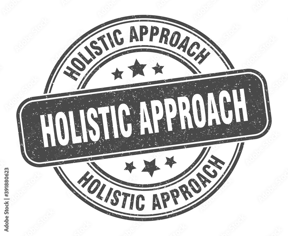 holistic approach stamp. holistic approach label. round grunge sign
