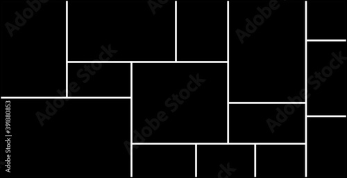 Artistic illustration for a photo album. Photo frame templates collage.