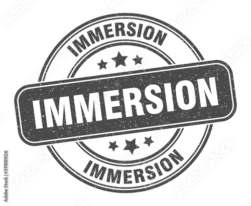 immersion stamp. immersion label. round grunge sign