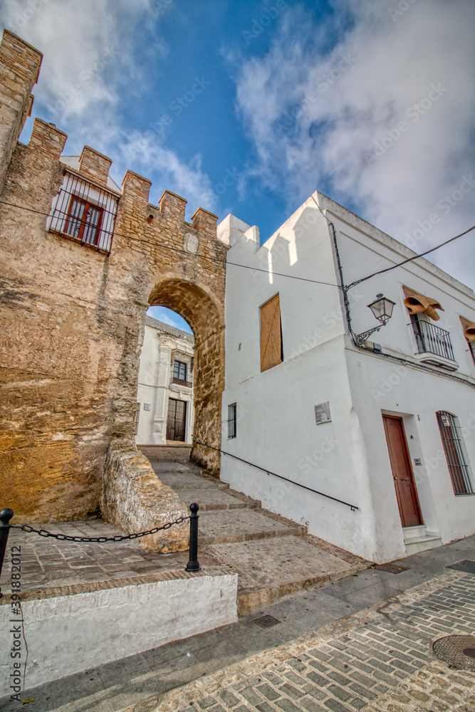 Puerta de Sancho IV, in Vejer de la Frontera, a beautiful town in Cadiz, Andalusia, Spain