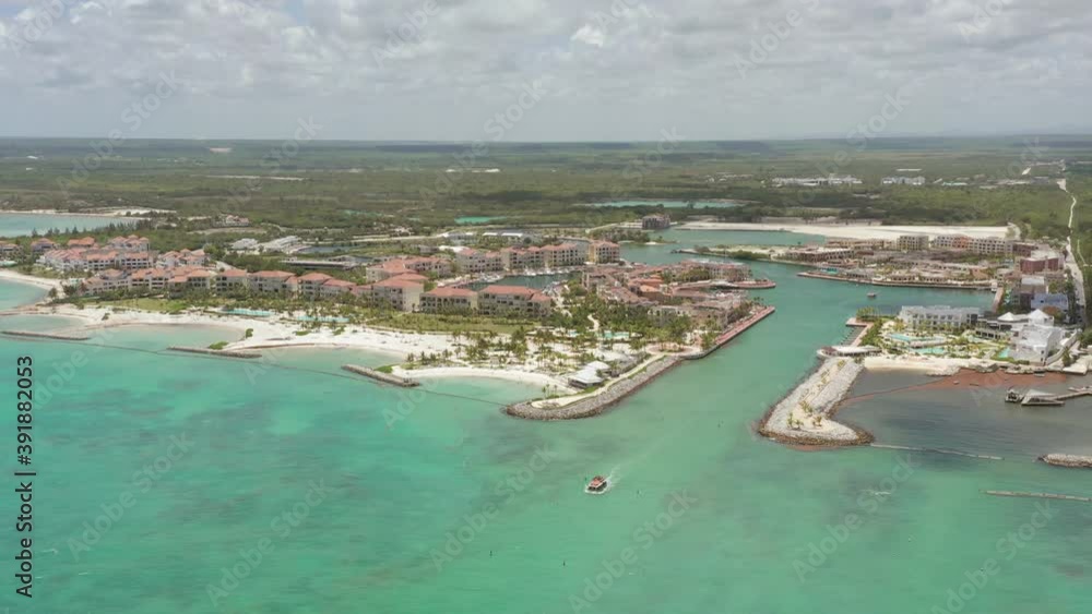 Aerial top view of Cap Cana Marina. Dominican Republic Aerial top view of Cap Cana Marina. Dominican Republic