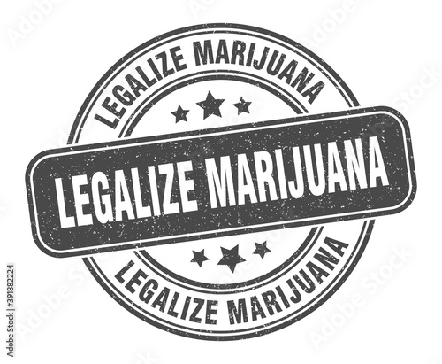 legalize marijuana stamp. legalize marijuana label. round grunge sign
