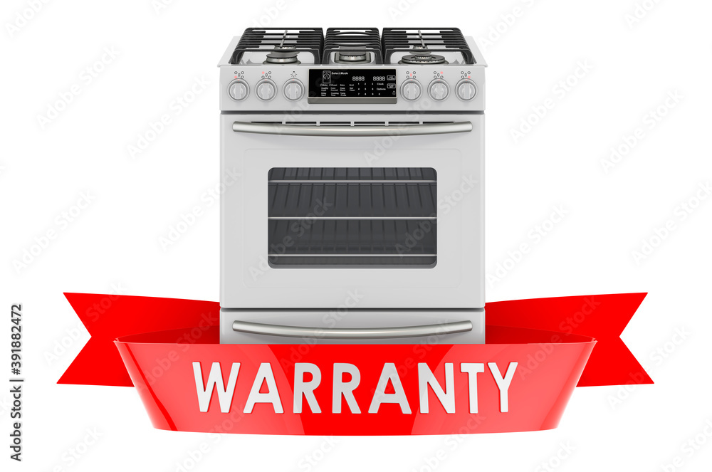 Fototapeta premium Gas range warranty concept. 3D rendering