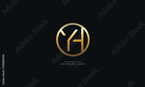 Letter YH Business Logo Design Alphabet Icon Vector Monogram