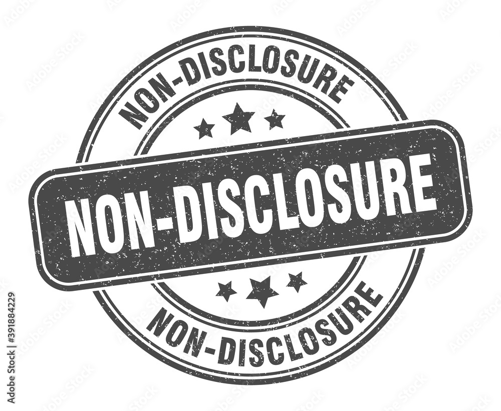 non-disclosure stamp. non-disclosure label. round grunge sign