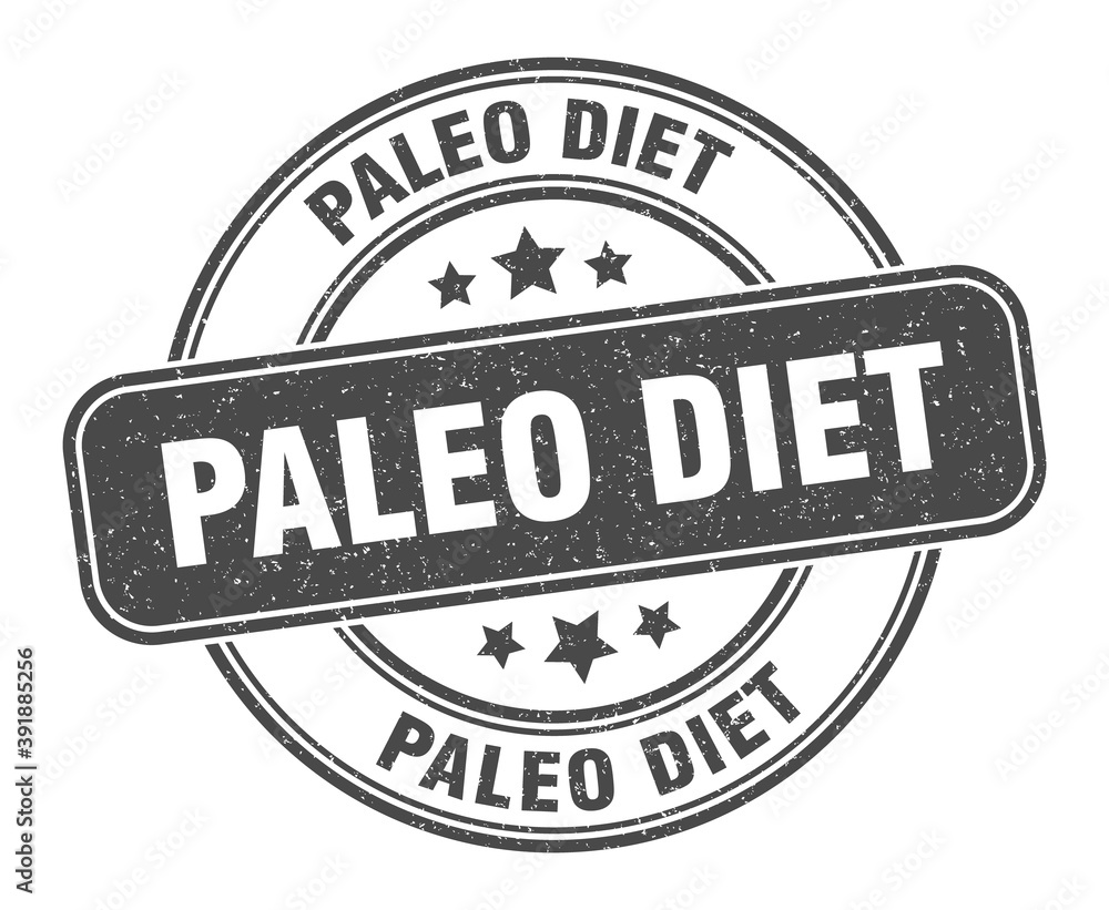 paleo diet stamp. paleo diet label. round grunge sign