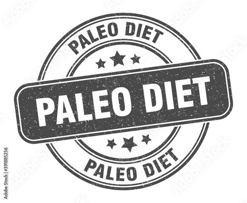 paleo diet stamp. paleo diet label. round grunge sign