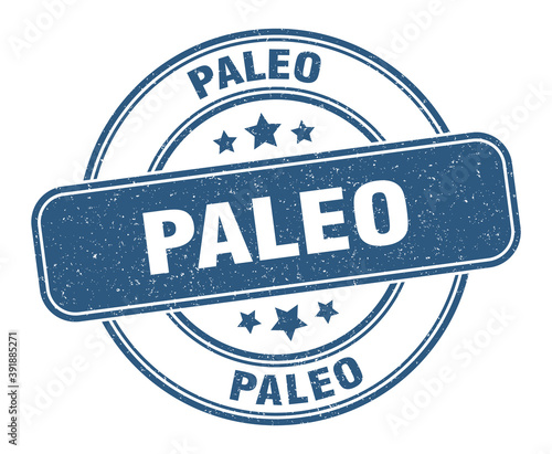 paleo stamp. paleo label. round grunge sign