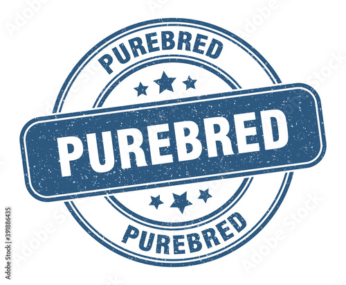 purebred stamp. purebred label. round grunge sign