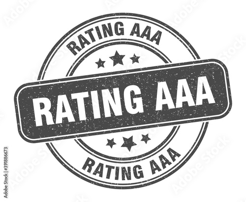 rating aaa stamp. rating aaa label. round grunge sign