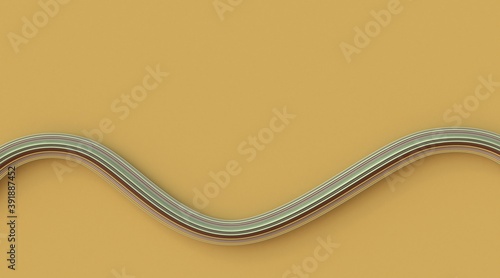 Abstract background waving line 3D