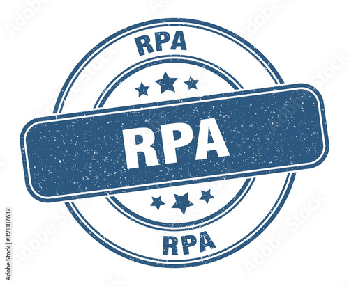 rpa stamp. rpa label. round grunge sign