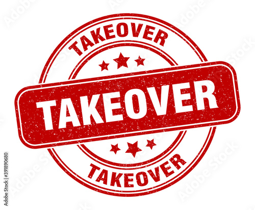 takeover stamp. takeover label. round grunge sign