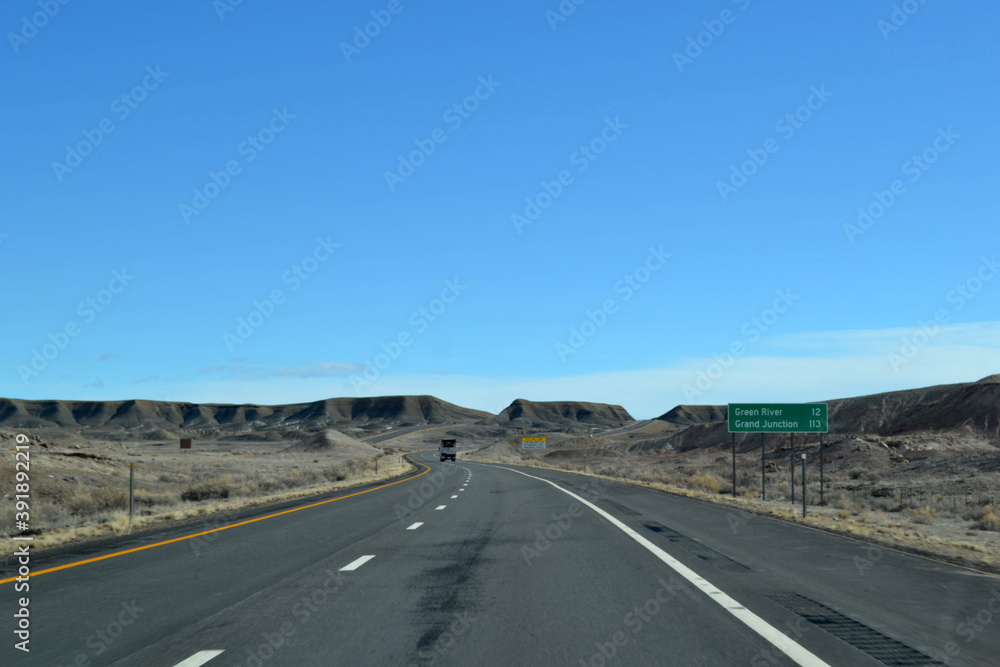 Typical American road, Moab, Utah