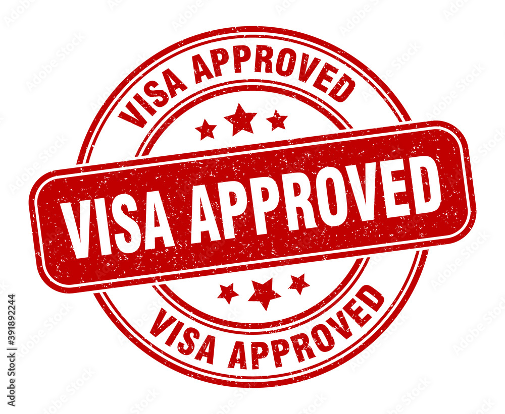 visa approved stamp. visa approved label. round grunge sign visa approved stamp. visa approved label. round grunge sign