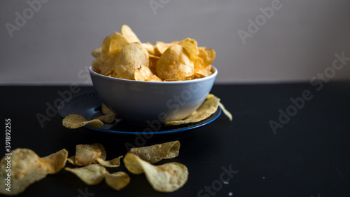 Potato chips in a bowl